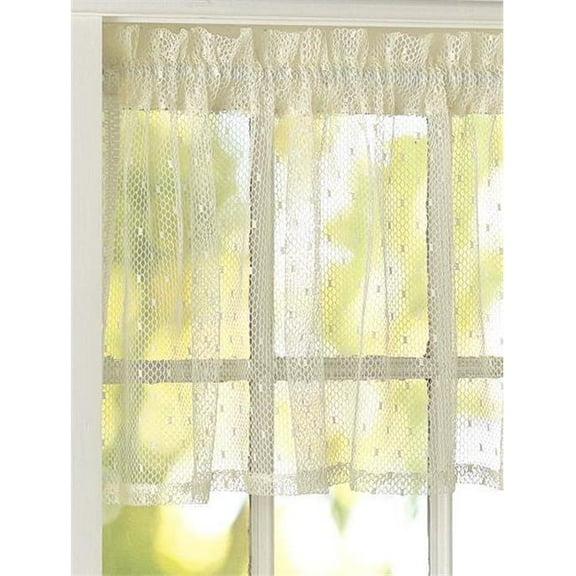 Heritage Lace 8610W-6015 Point D Esprit Valance, White - 60 x 15 in.