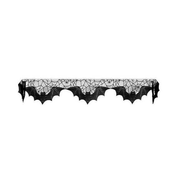 Heritage Lace BA-2080MSB Bats 20 x 80 in. Mantle Scarf