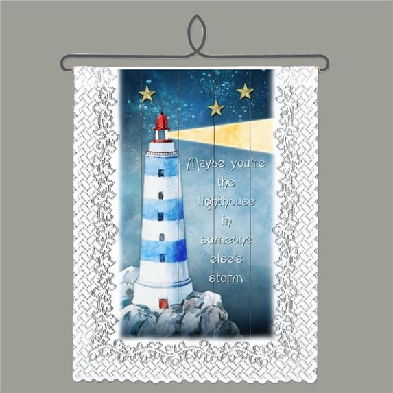 Heritage Lace WH79W-1189 Be the Lighthouse Wall Hanging Pattern, White