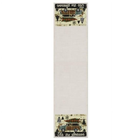 Heritage Lace CP-1654O Christmas Plaid Runner, Oyster - 16 x 54 in.