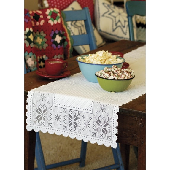 Heritage Lace CA-1451W Chalet 14 x 51 in. Runner - White
