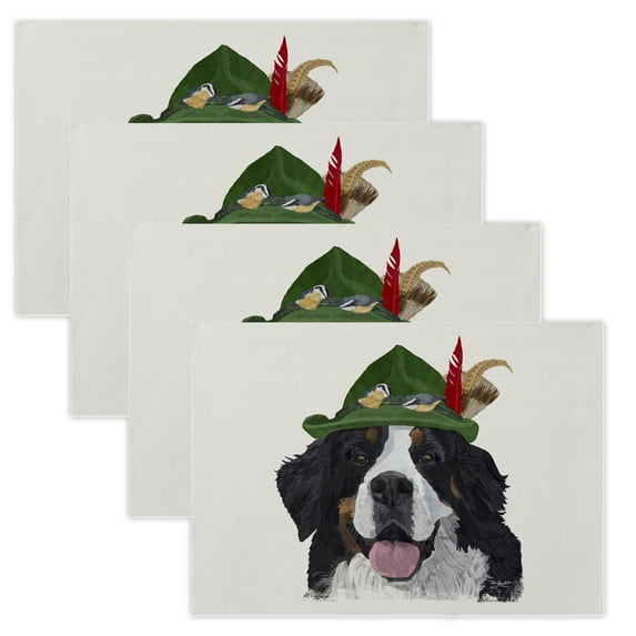 Heritage Lace Dapper Dogs 14"x20" Berner Placemats (Set of 4)