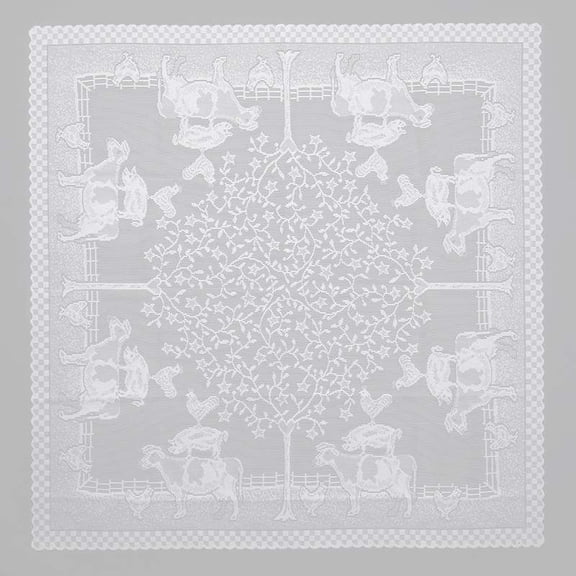 Heritage Lace FH-4242W 42 x 42 in. Farmhouse Table Topper