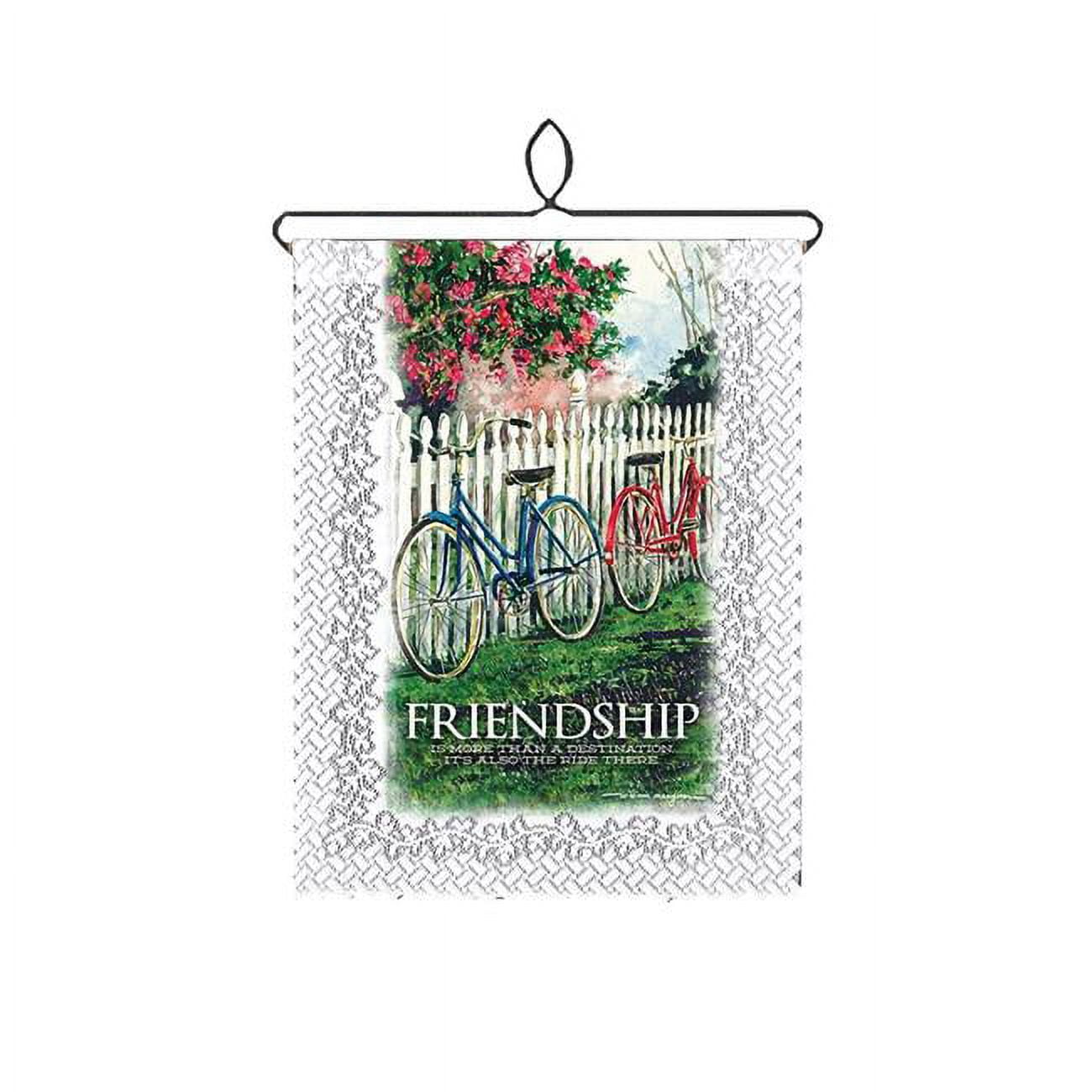 Heritage Lace Friendship-The Ride 12 x 15 in. Wall Hanging - White