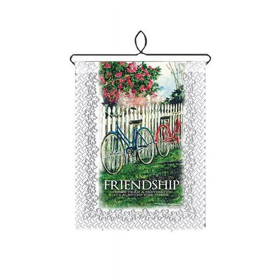 Heritage Lace Friendship-The Ride 12 x 15 in. Wall Hanging - White