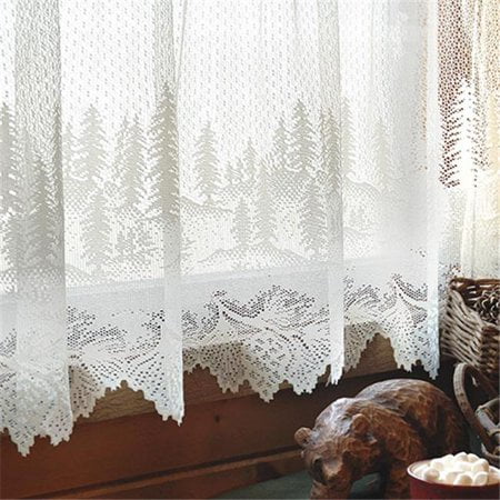 Heritage Lace Pinecone 60-Inch Wide by 30-Inch Drop Tier, Ecru