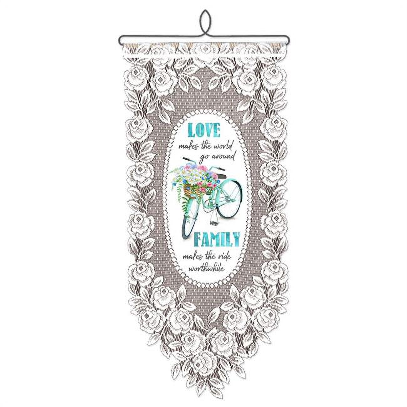 Heritage Lace WH43W-1177 Love Family Wall Hanging Pattern, White