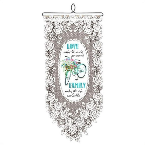 Heritage Lace WH43W-1177 Love Family Wall Hanging Pattern, White