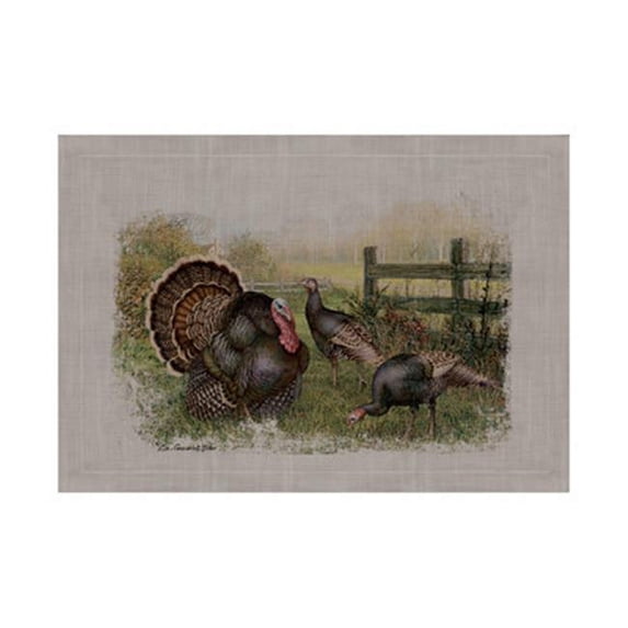 Heritage Lace WT-1420GY 14 x 20 in. Wild Turkey Placemat