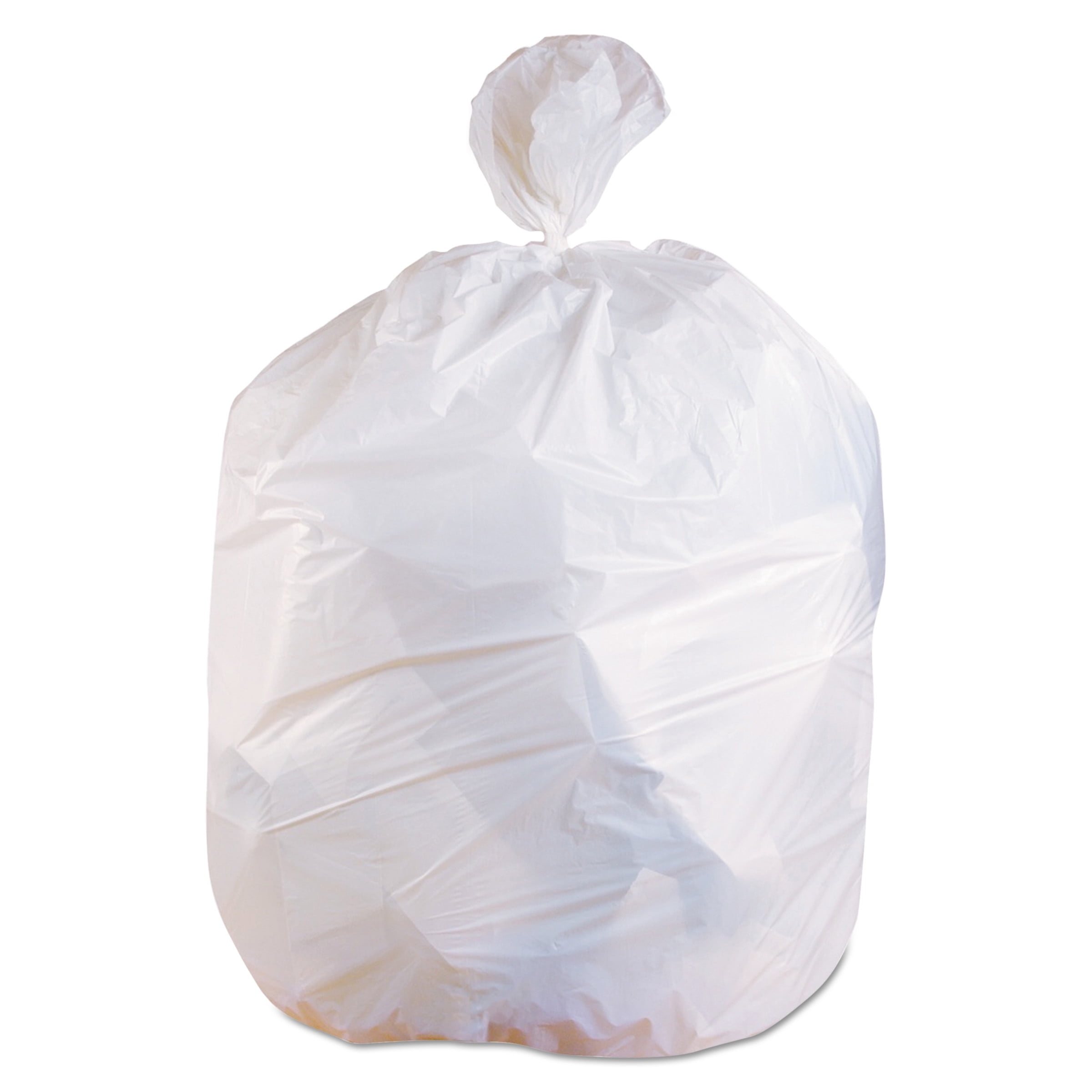 NAPS Polybag - High Density Poly Trash Liners/Bags with MicrobanÂ® - Clear  - 30 x 37, 13 Micron