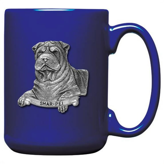 Heritage Metalworks CM4211CB Shar-Pei Coffee Mug, Cobalt