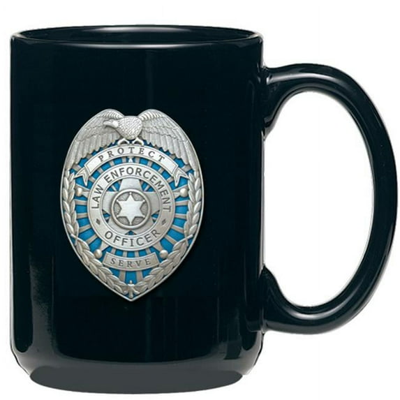Heritage Metalworks CM4260EBBK Law Enforcement Coffee Mug, Black