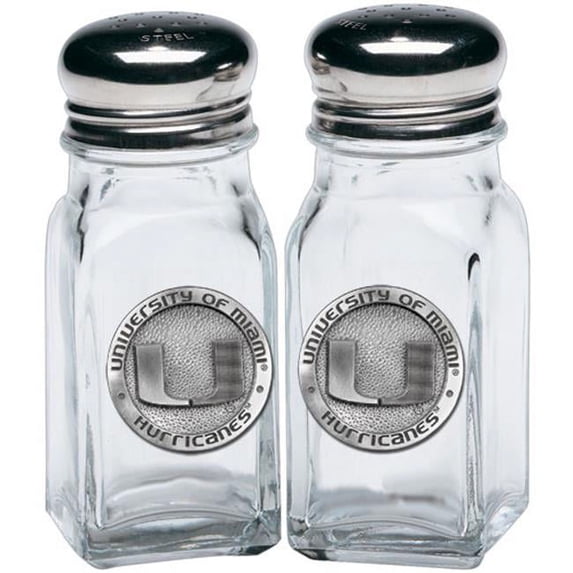 Heritage Metalworks SPS10185 University of Miami Salt & Pepper Shakers