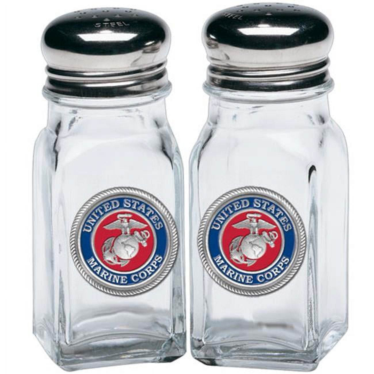 Heritage Metalworks SPS10583ER Marine Corps Salt & Pepper Shakers, Red