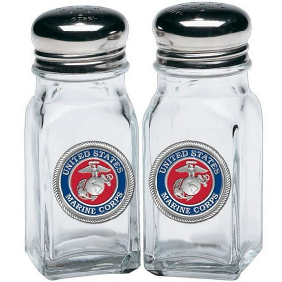 Heritage Metalworks SPS10583ER Marine Corps Salt & Pepper Shakers, Red
