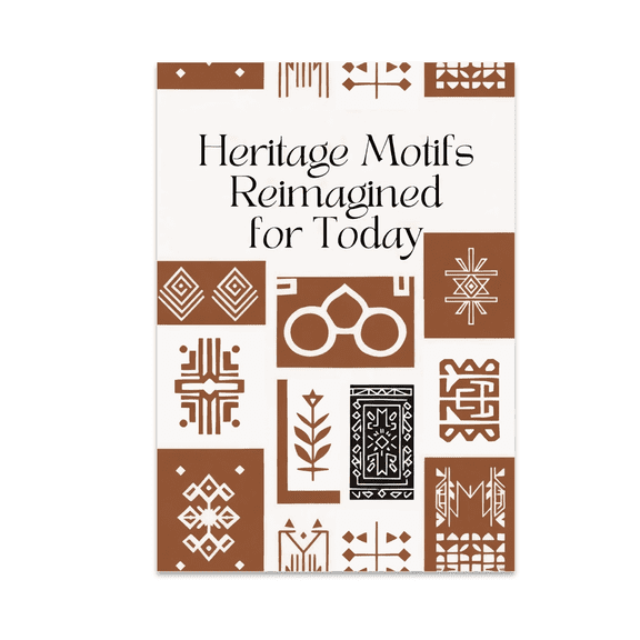 Heritage Motifs Reimagined for Today - Cultural Fusion Art Lover - 13x19 Poster Print