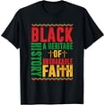 thumbnail image 1 of Heritage Of Unshakable Faith Black History Month Christian T-Shirt, 1 of 3
