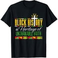 thumbnail image 1 of Heritage Of Unshakable Faith Black History Month Pride T-Shirt, 1 of 3