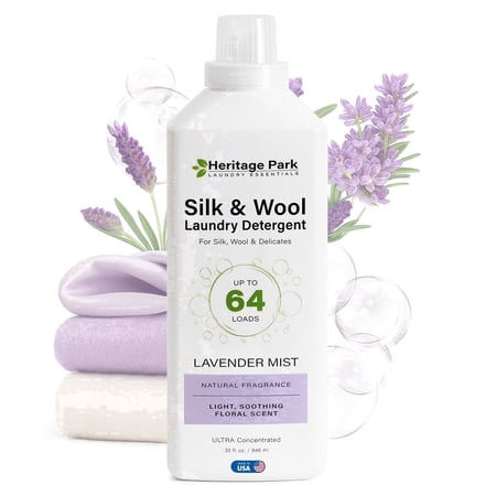 Heritage Park Silk & Wool All-Natural Lavender Mist Scent, pH-Neutral Laundry Detergent - Enzyme-Free, Concentrated Up to 64 loads (32 fl oz) price history and forecast - Heritage Park HP-SWLAV-32