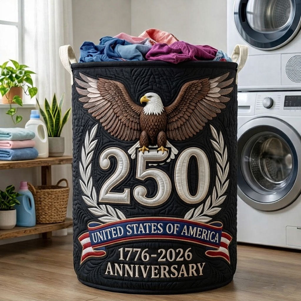 Heritage Patch Quilted Laundry Basket, Storage Bin Laundry Basket Fabric, House Storage Hamper, Mother Day's Gift Ideas