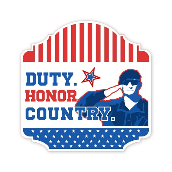Heritage Plus Duty, Honor, Country. Wall or Door Sign | Patriotic USA Pride Historic Quotes and Phrases - Small