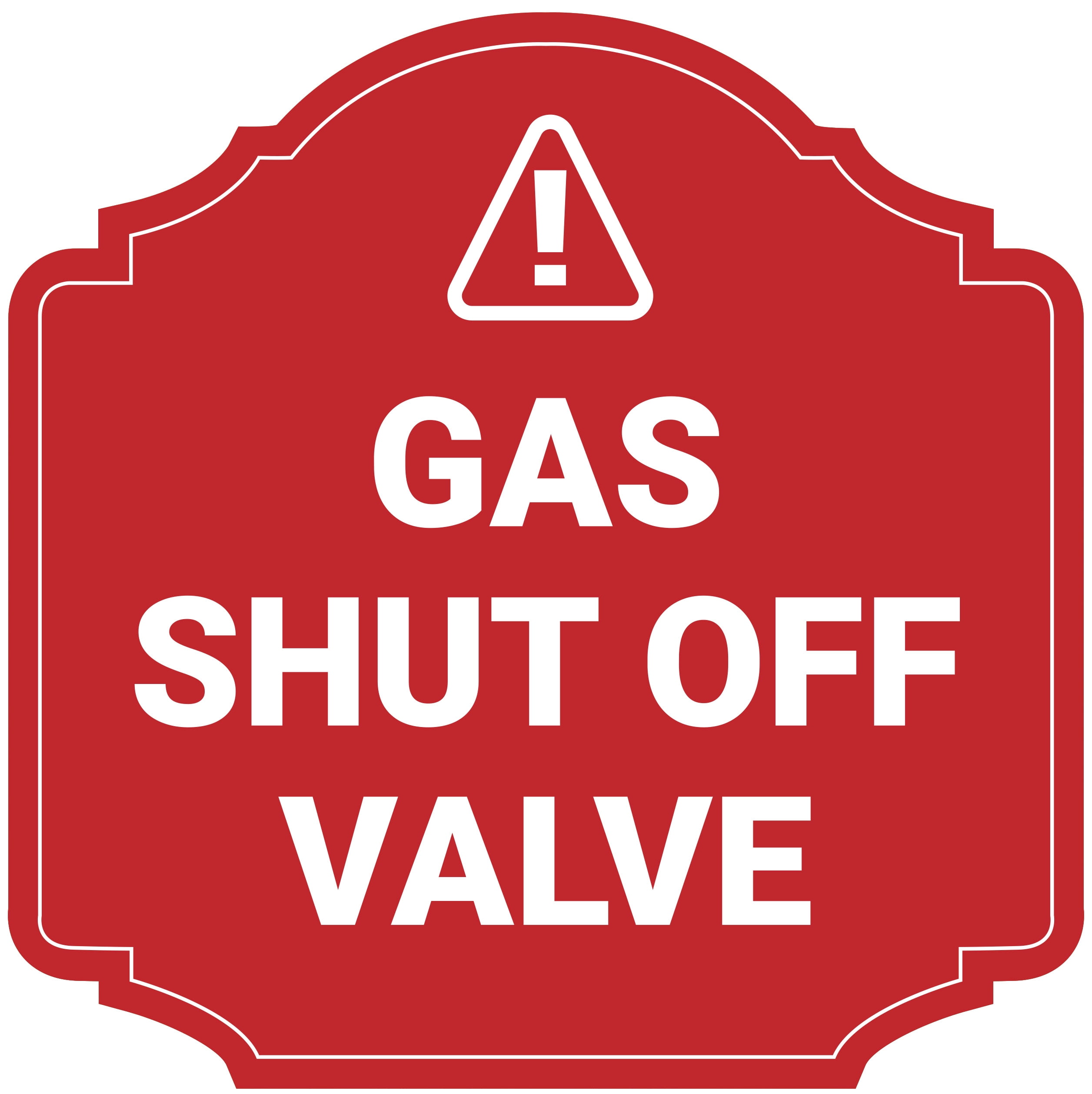 Heritage Plus Gas Shut Off Valve Wall or Door Sign | Home and Office ...