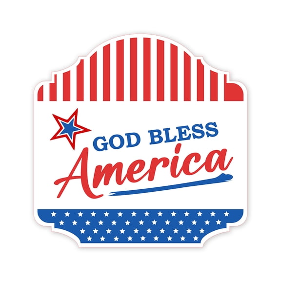 Heritage Plus God Bless America Wall or Door Sign | Patriotic USA Pride Historic Quotes and Phrases - Medium