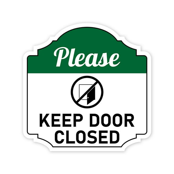 Heritage Plus Please Keep Door Closed Wall or Door Sign | Workplace Health and Safety Signage - Medium