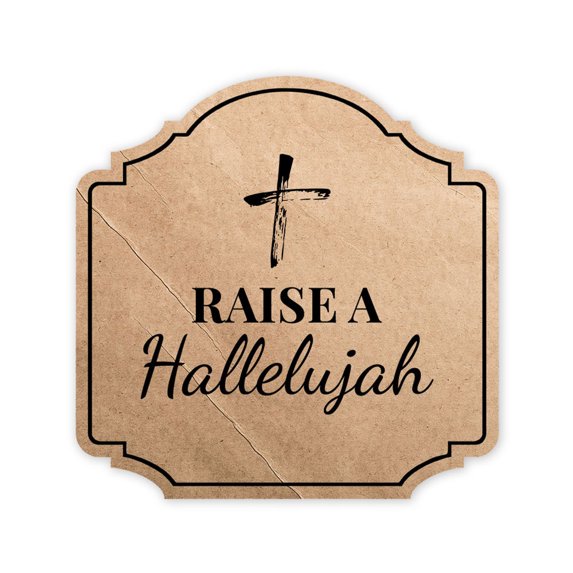 Heritage Plus Raise A Hallelujah Wall or Door Sign | Religious Home Decor - Medium