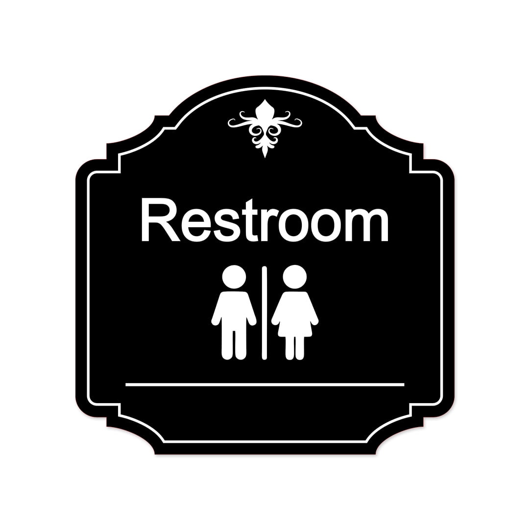 Heritage Plus Restroom Wall or Door Sign Home Decor Large