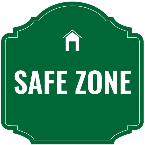 Heritage Plus Safe Zone Wall or Door Sign | Public Spaces Signage ...