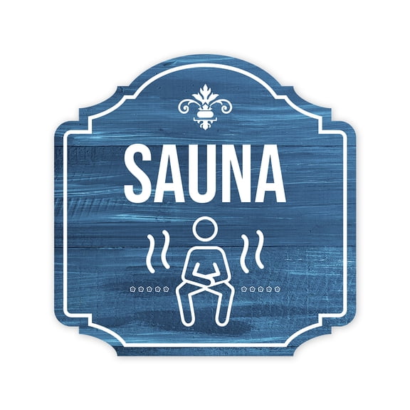 Heritage Plus Sauna Wall or Door Sign | Spa Gym Health Club Signage - Small