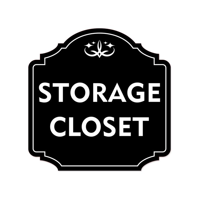 Heritage Plus Storage Closet Wall or Door Sign Home Decor Large