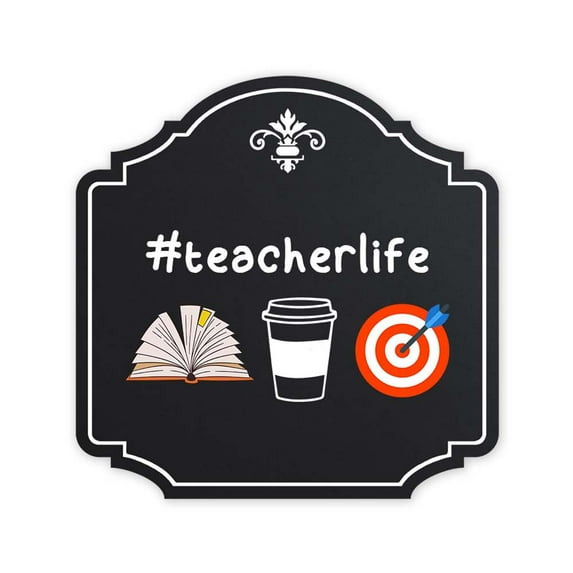 Heritage Plus #Teacherlife Wall or Door Sign | Funny Classroom Decor - Medium