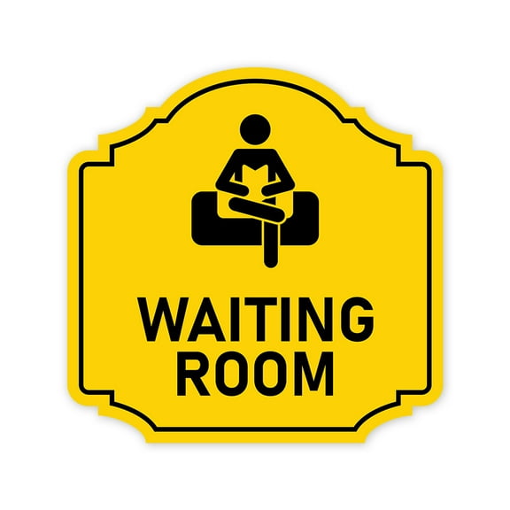 Heritage Plus Waiting Room Wall or Door Sign | Workplace Business Signage - Medium