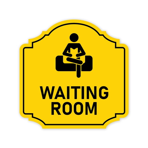 Heritage Plus Waiting Room Wall or Door Sign | Workplace Business Signage - Small