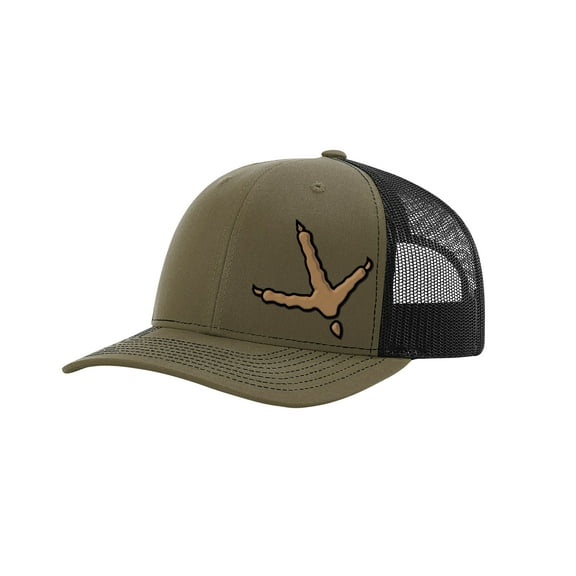 Heritage Pride 3D Turkey Print Adult Trucker Hat-Loden/Black