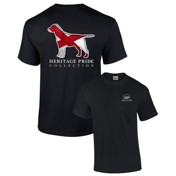 Heritage Pride Alabama Dog Puppy Canine Patriotic American Southern Men's Short Sleeve T-shirt-Black-Large