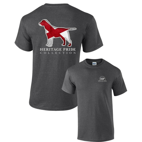 Heritage Pride Alabama Dog Puppy Canine Patriotic American Southern Men's Short Sleeve T-shirt-HeatherGray-XXXL