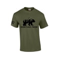 thumbnail image 1 of Heritage Pride Bear Mountain Forest Scenic Collection Men's Short Sleeve T-shirt Graphic Tee-Military-small, 1 of 4