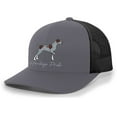 thumbnail image 1 of Heritage Pride Canine Collection German Shorthaired Pointer Hunting Dog Mens Embroidered Mesh Back Trucker Hat, Charcoal/Black, 1 of 4