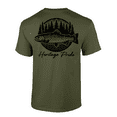 thumbnail image 1 of Heritage Pride Circle Trout Fishing Outdoors Short Sleeve T-shirt-Military Green-6xl, 1 of 1
