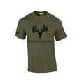 thumbnail image 1 of Heritage Pride Deer Head Skeleton Arrow Outdoors Men's Short Sleeve T-shirt Graphic Tee-Military-5xl, 1 of 4