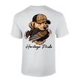 thumbnail image 1 of Heritage Pride Dog With Hat Holding A Turkey In Mouth Mens Short-Sleeve T-Shirt-White-medium, 1 of 1