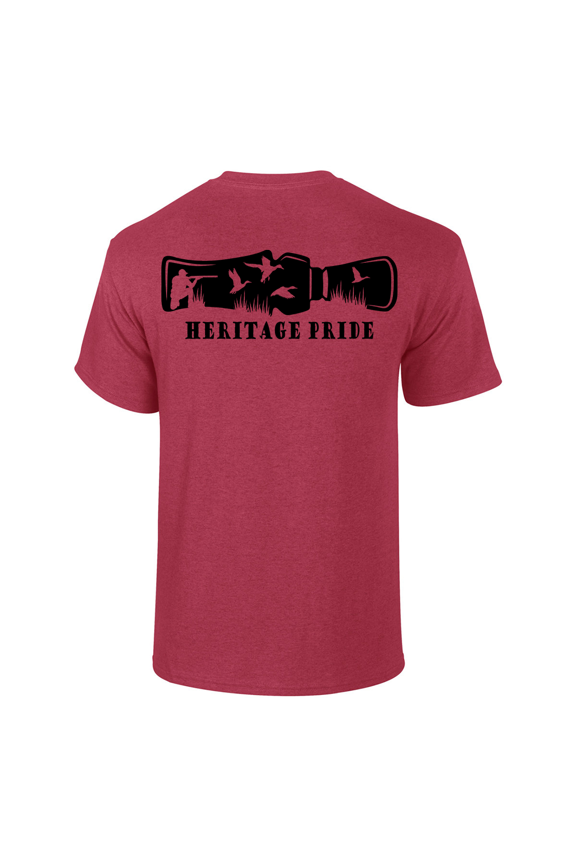 Duck Call Hunting FIshing Outdoors Short Sleeve T-shirt-Antique Cherry-xxxl