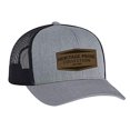 thumbnail image 1 of Heritage Pride EST. 1998 Leather Patch Trucker Snapback Hat-Hether Gray-Light Charcoal Mesh, 1 of 4