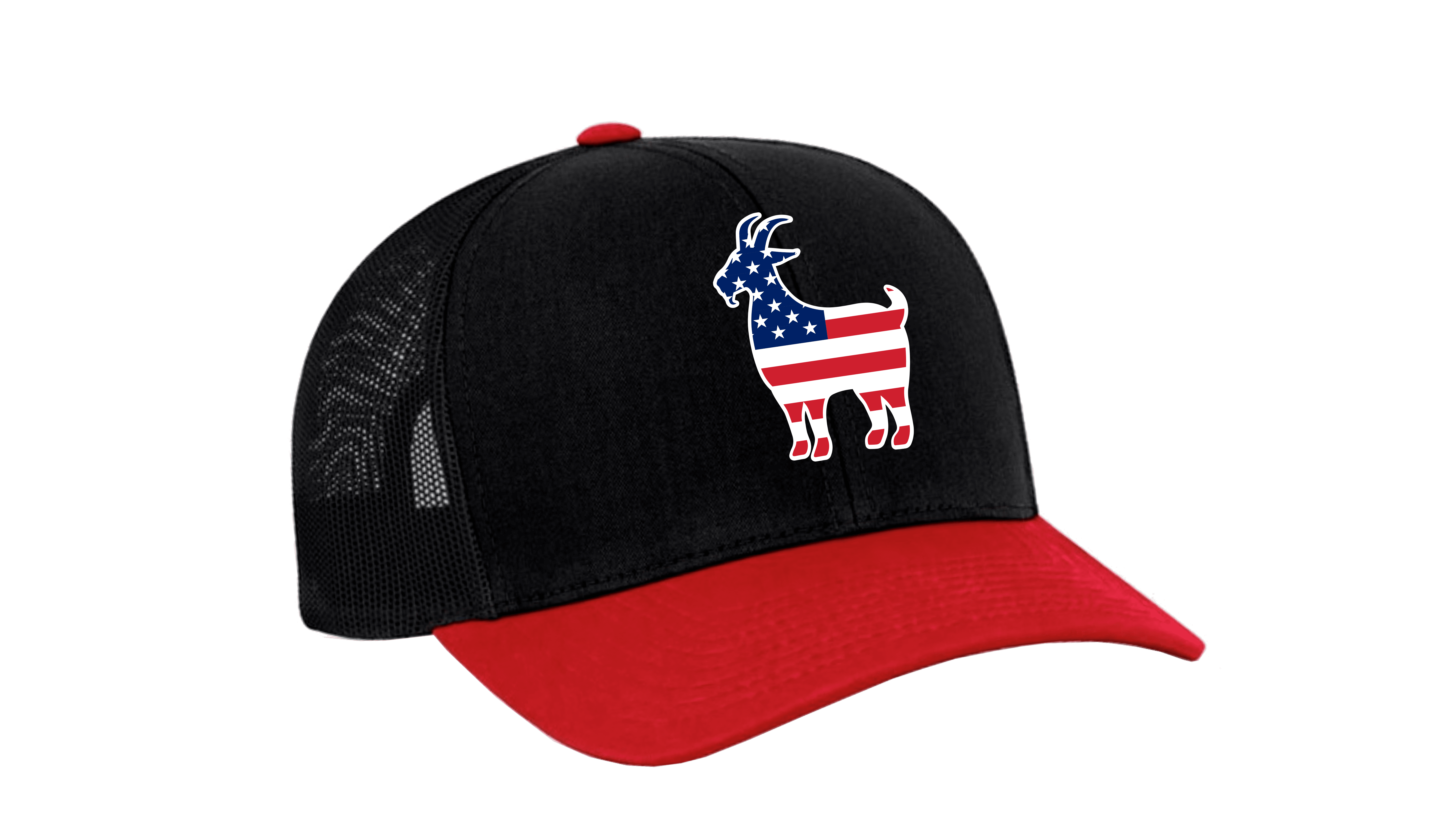 Heritage Pride Embroidered American Flag Farm Animal Trucker Hat