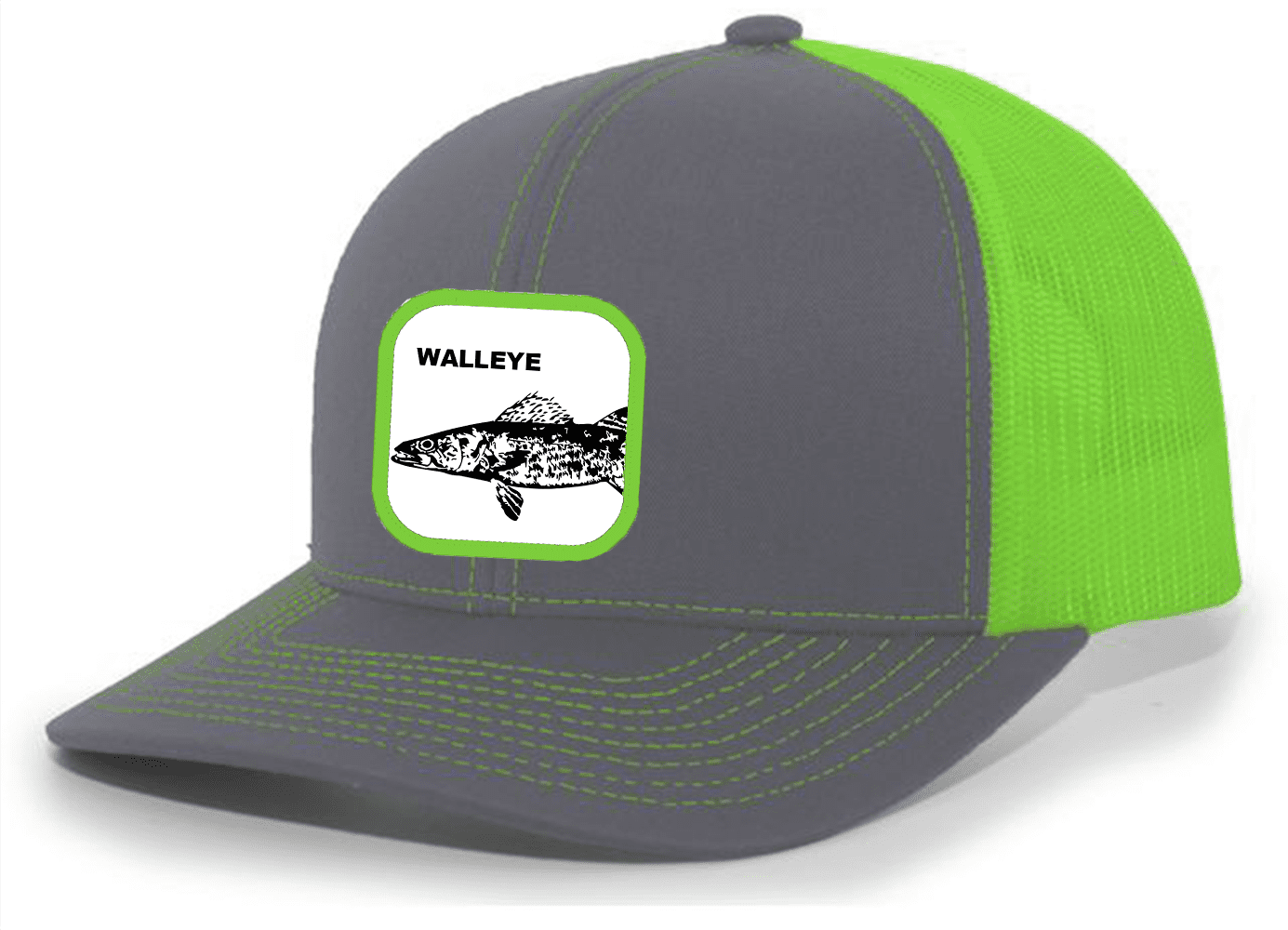 Simms Walleye Patch Trucker Hat – Snapback Baseball Cap with Walleye Fish  Patch