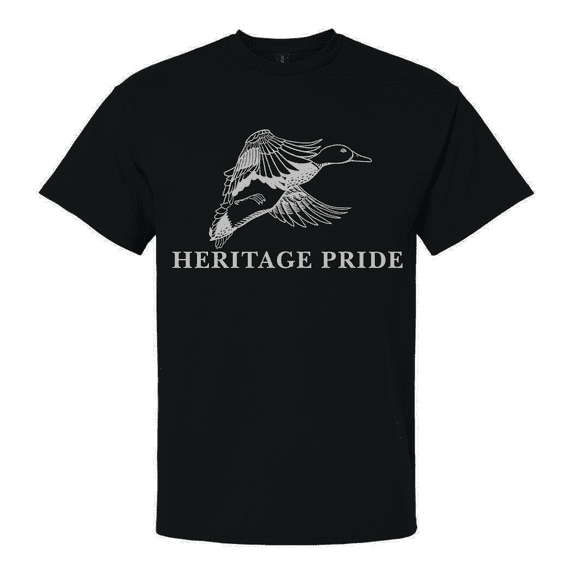 Heritage Pride Flying Duck Outdoors Men's Short Sleeve T-shirt Graphic Tee-Black-5xl