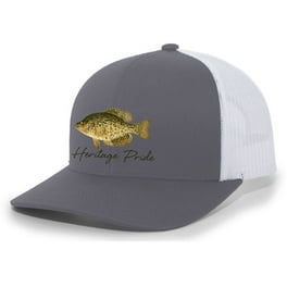 Heritage Pride Freshwater Fish Collection Perch Fishing Mens Embroidered  Mesh Back Trucker Hat Baseball Cap, Cardinal/White